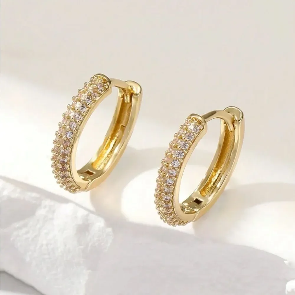 Gold Hoop Earrings M1356